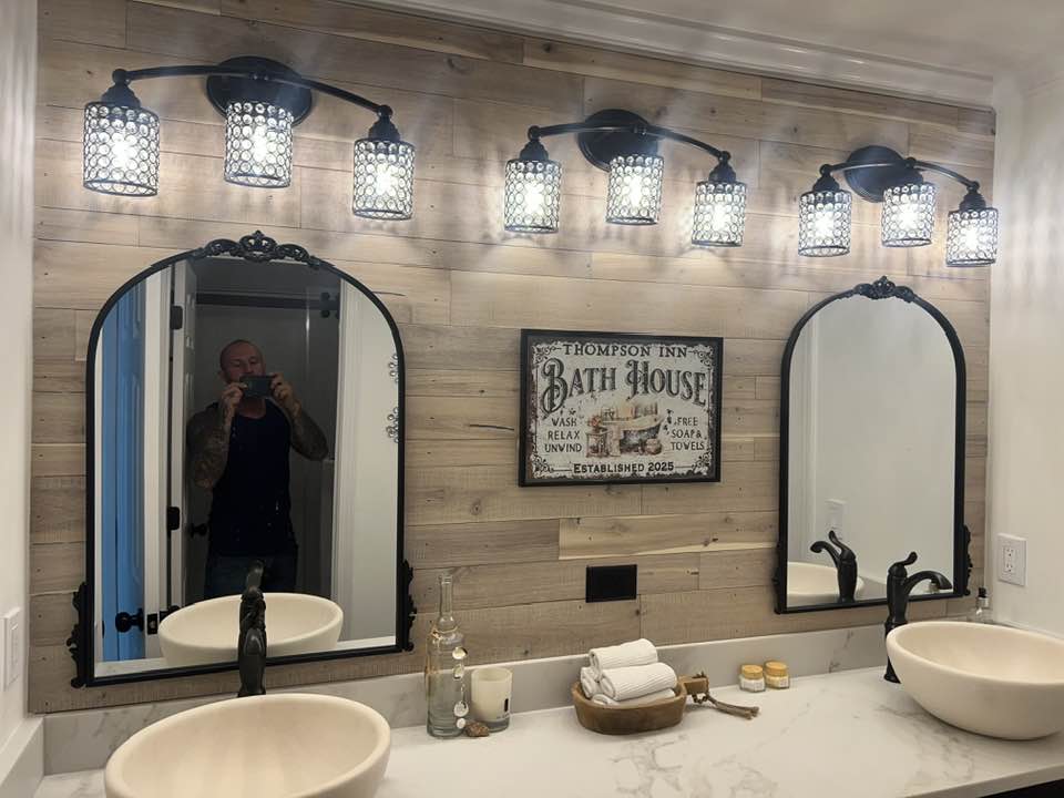 Modern bathroom with stylish fixtures